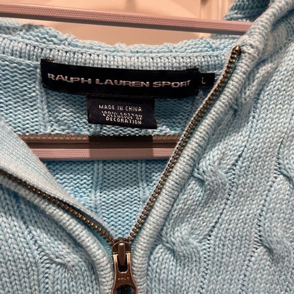 Polo Ralph Lauren Knit Zip up light blue - Picture 5 of 6